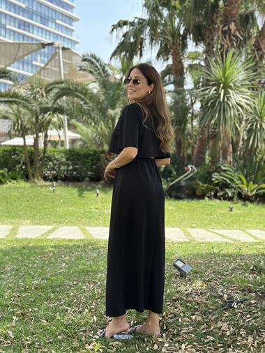 Siyah Crop T-Shirt Etek Kadın Alt Üst Takım