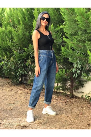 Siyah Fermuarlı Atlet