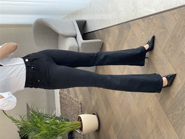 Siyah İspanyol Paça Jean