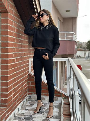 Siyah Jamie Push Up Kadın Jean Pantolon