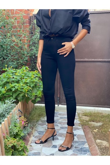 Siyah Jamie Skinny Kadın Jean Pantolon