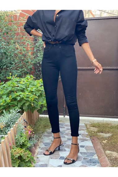 Siyah Jamie Skinny Kadın Jean Pantolon