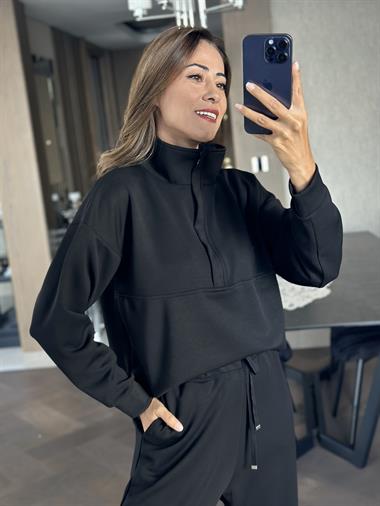 Siyah Karol Modal Kadın İkili Takım