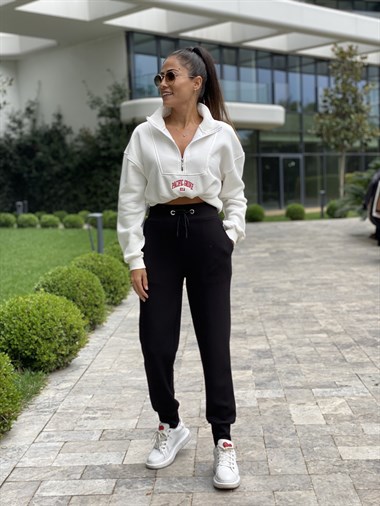 Siyah Modal Kadın Eşofman Altı