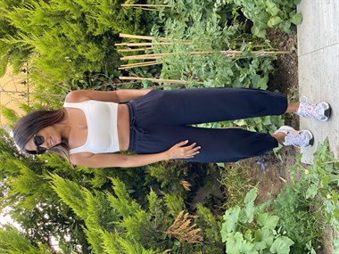 Siyah Müslin Paça Pensli Kadın Pantolon