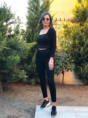 Siyah Örme Skinny Jean