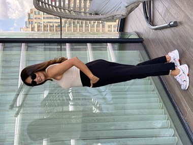 Siyah Paçası İşleme Detay Ham Keten Kadın Pantolon