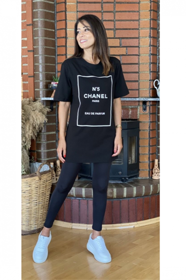Siyah Paris T-Shirt