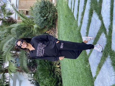 Siyah Polo Yaka Mayfair Baskılı Kadın Eşofman Takımı