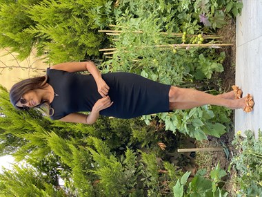 Siyah Sıfır Kol Vatkalı Fitilli Kaşkorse Kadın Elbise