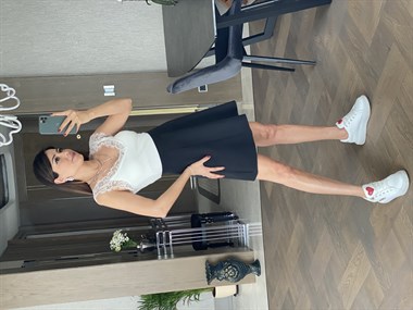 Siyah Şortlu Atlas Etek