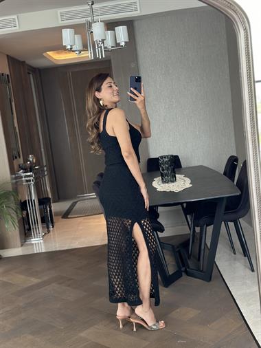 Siyah Triko Bluz Etek Kadın Alt Üst Takım