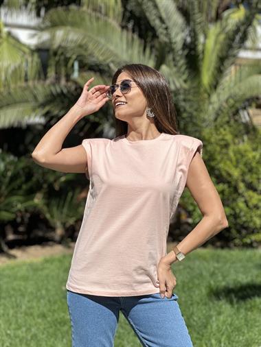 Somon Vatkalı Basic Kadın T-Shirt