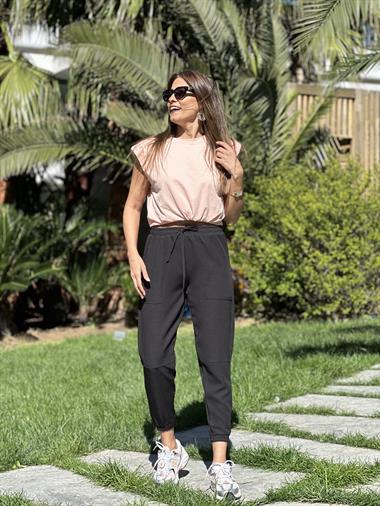 Somon Vatkalı Basic Kadın T-Shirt