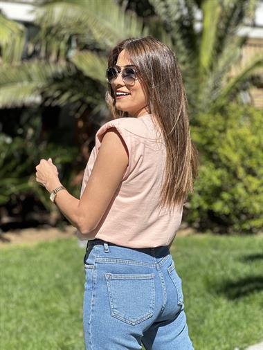 Somon Vatkalı Basic Kadın T-Shirt