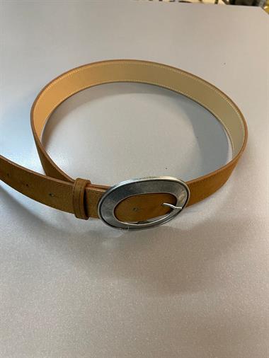 Taba Süet Oval Tokalı Kadın Kemer