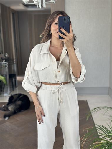 Taş Bomber Ceket Pantolon Kadın İkili Takım