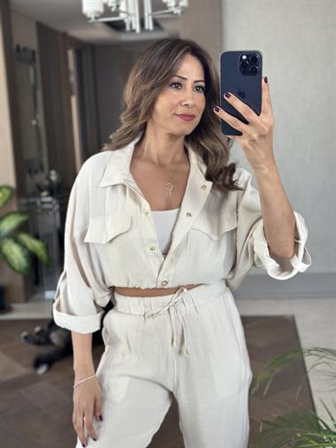 Taş Bomber Ceket Pantolon Kadın İkili Takım