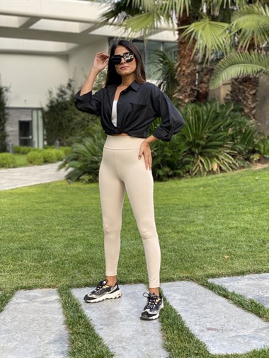 Taş Geniş Kemerli Nano Kadın Tayt