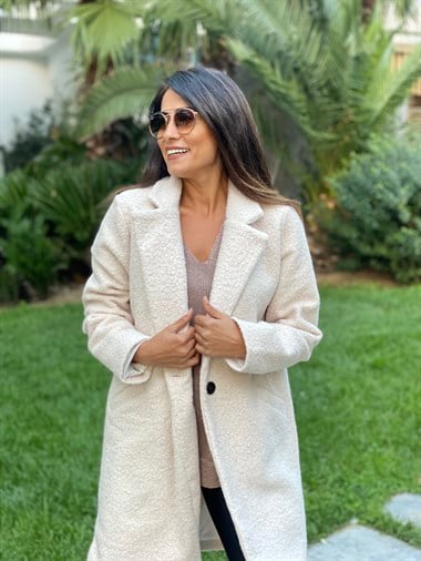 Taş Kısa Bürümcük Kadın Kaban