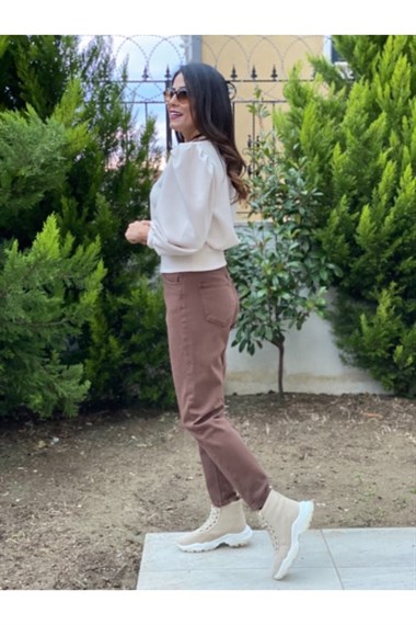 Taş  Scuba Prenses Kol Sweatshirt