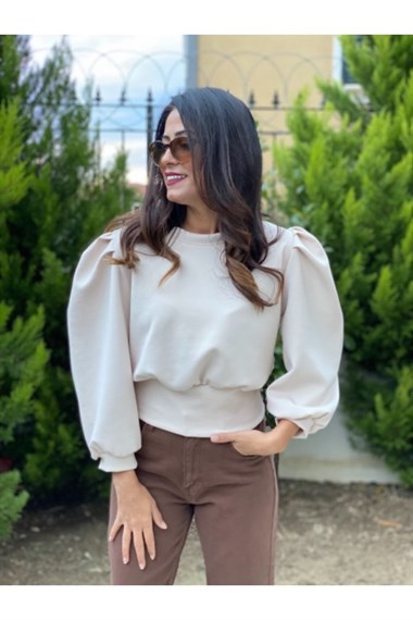 Taş  Scuba Prenses Kol Sweatshirt