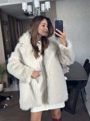 Taş Uzun Boy Lolita Kadın Kürk Mont