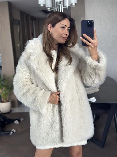 Taş Uzun Boy Lolita Kadın Kürk Mont