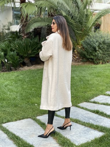 Taş Uzun Buklet Kadın Kaban