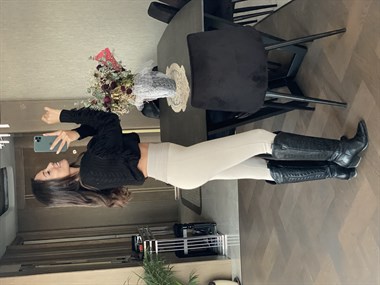 Taş Yüksek Bel Örgü Çelik Kadın Tayt