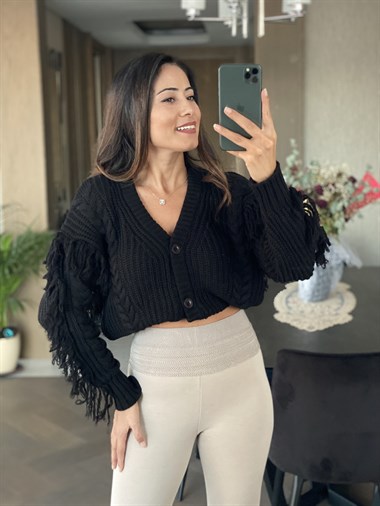 Taş Yüksek Bel Örgü Çelik Kadın Tayt