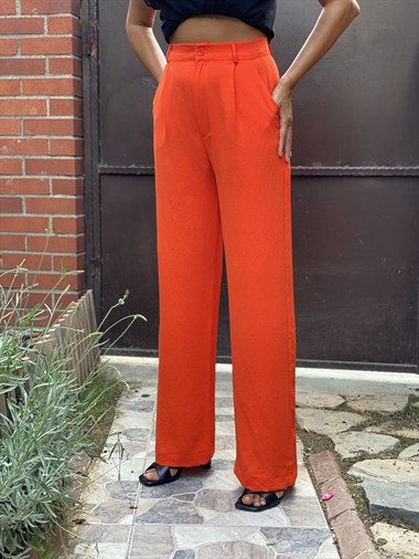 Turuncu Palazzo Aerobin Kadın Pantolon