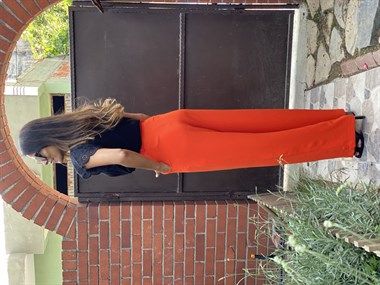 Turuncu Palazzo Aerobin Kadın Pantolon