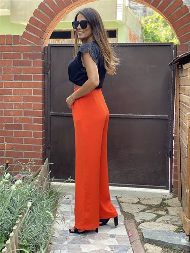 Turuncu Palazzo Aerobin Kadın Pantolon