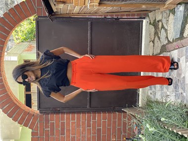 Turuncu Palazzo Aerobin Kadın Pantolon