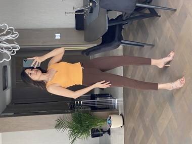 Turuncu Sıfır Kol Önü V Dekolteli Atlet