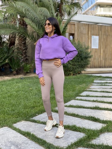 Vizon Fitilli İçi Şardonlu Kadın Tayt