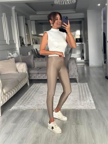 Vizon İnce Belli New Kadın Disko Tayt