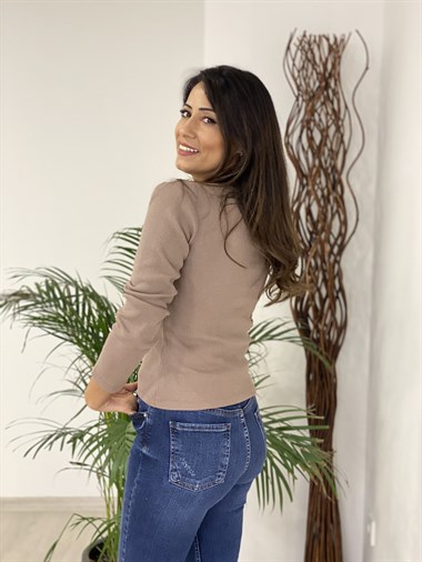 Vizon Uzun Kol Patlı Kadın Bluz