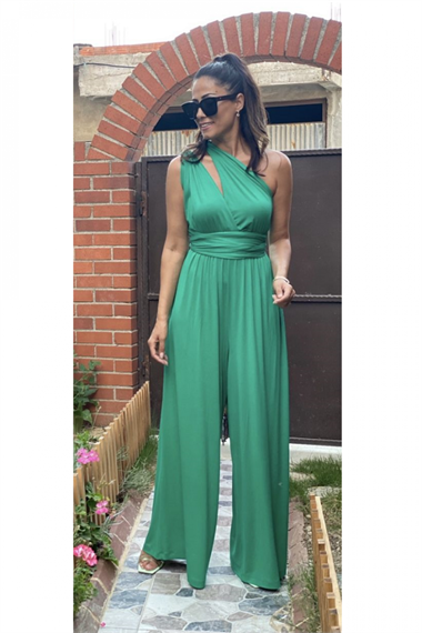 Yeşil Boyundan Bağlamalı Tulum