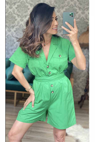 Yeşil Ceket Yaka Tulum