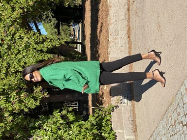 Yeşil Çift Cepli Şönil Gabardin Kadın Gömlek