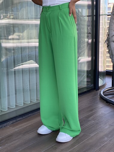 Yeşil Palazzo Aerobin Kadın Pantolon