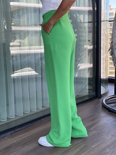 Yeşil Palazzo Aerobin Kadın Pantolon