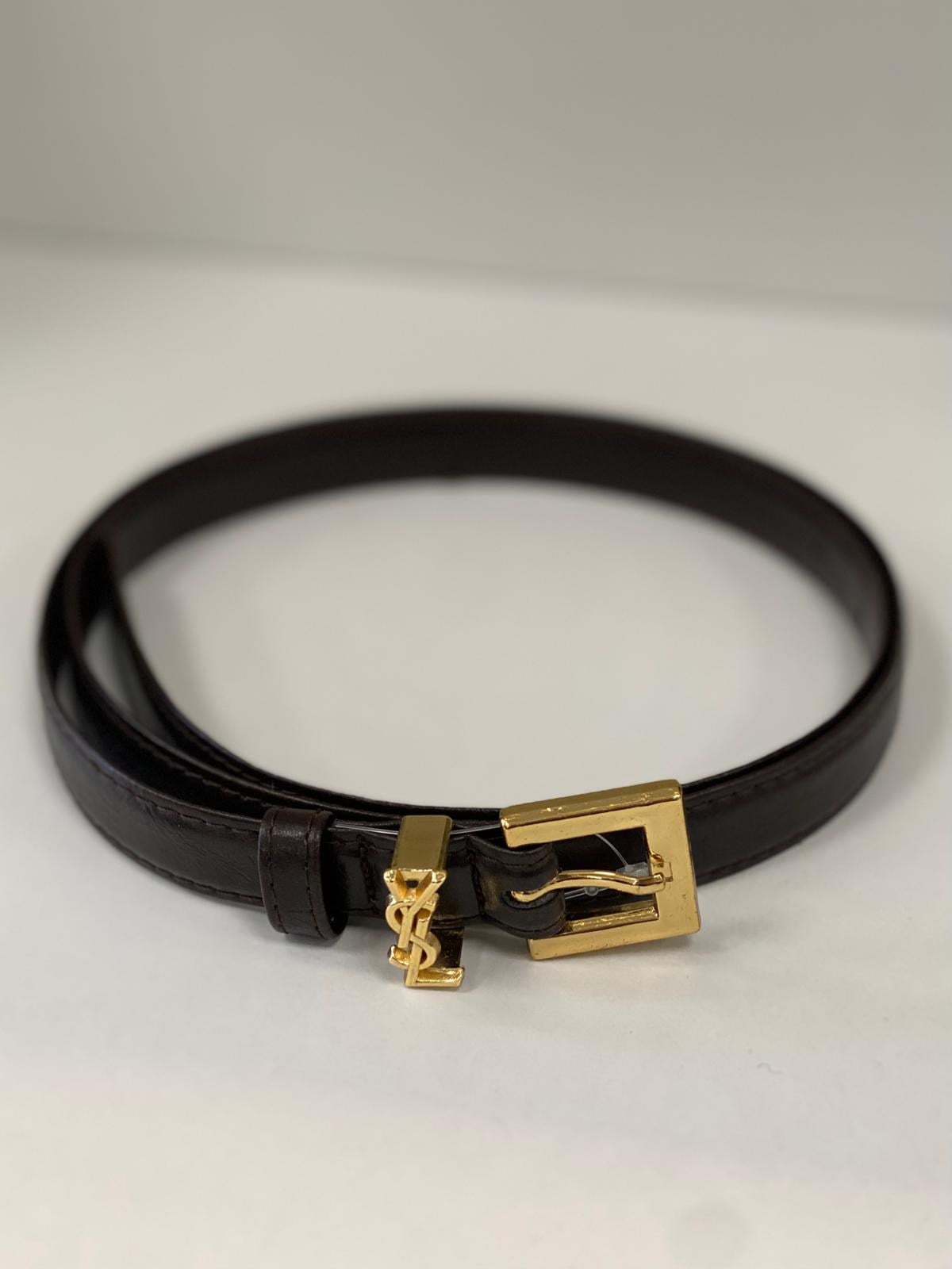 Acı Kahve Gold Minimal Logo Tokalı Kadın Kemer