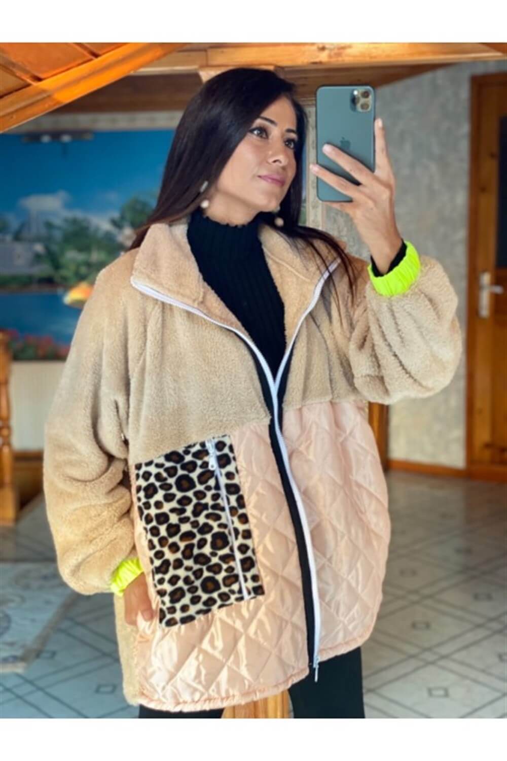 Vizon Kapitone Detay Peluş 