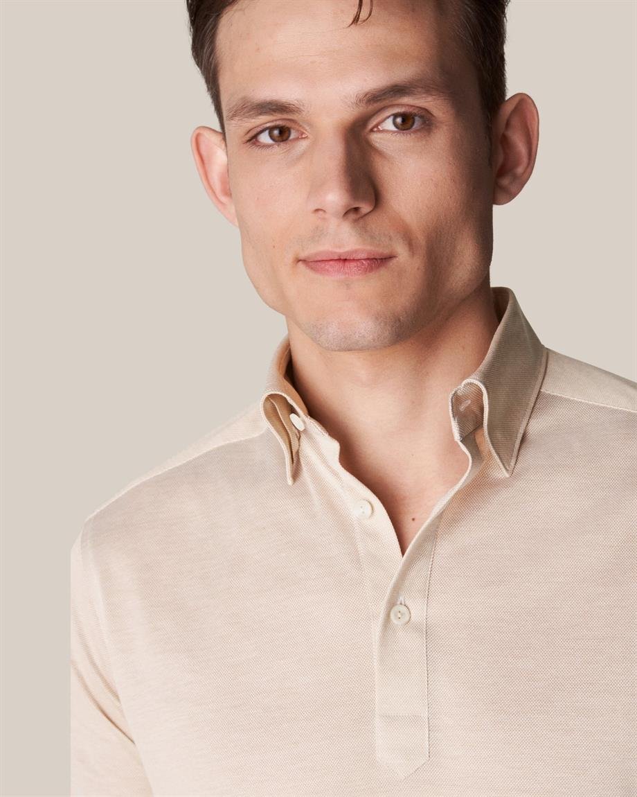 Bej Pike Kumaş Polo Gömlek