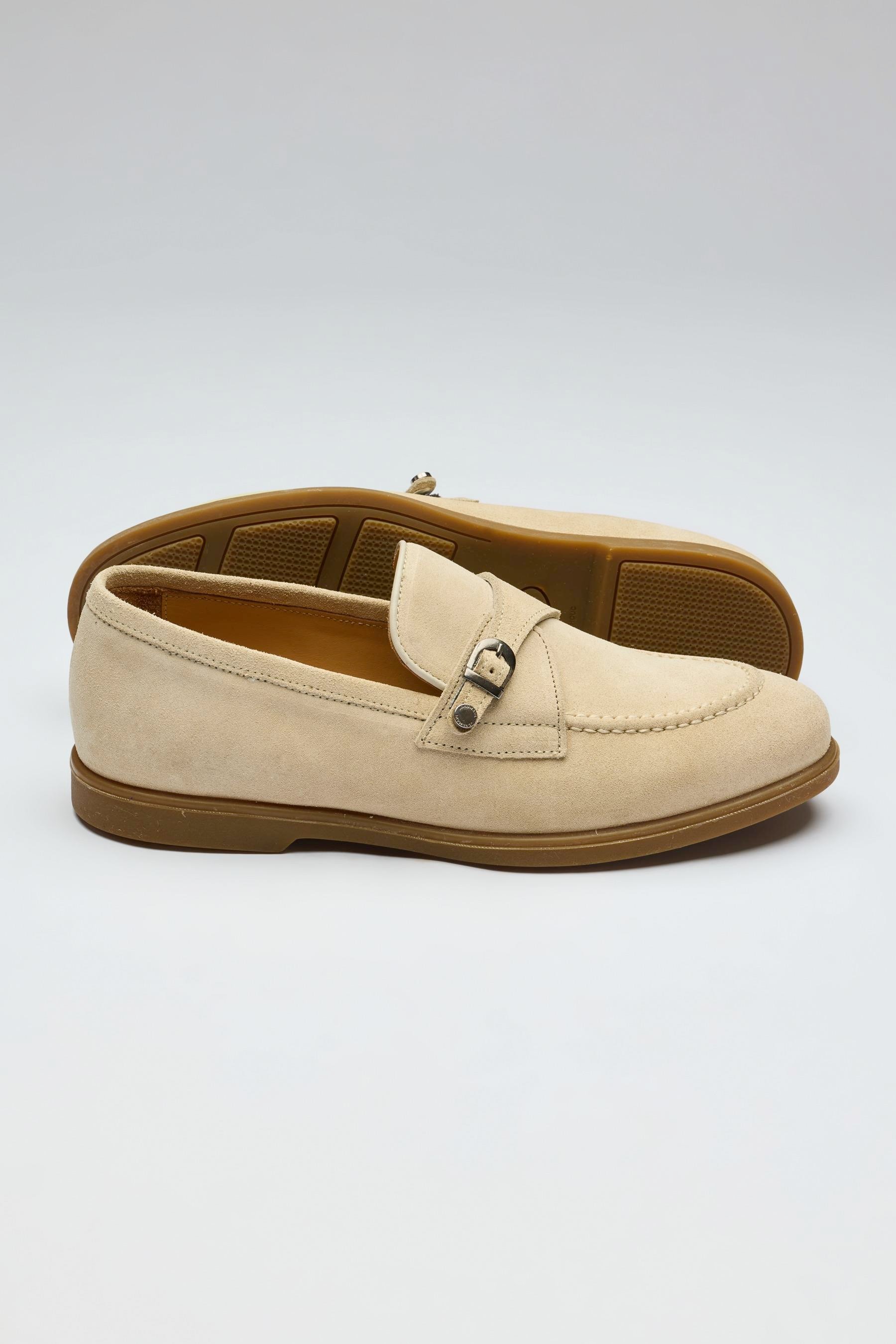 Bej Tokalı Süed Loafer