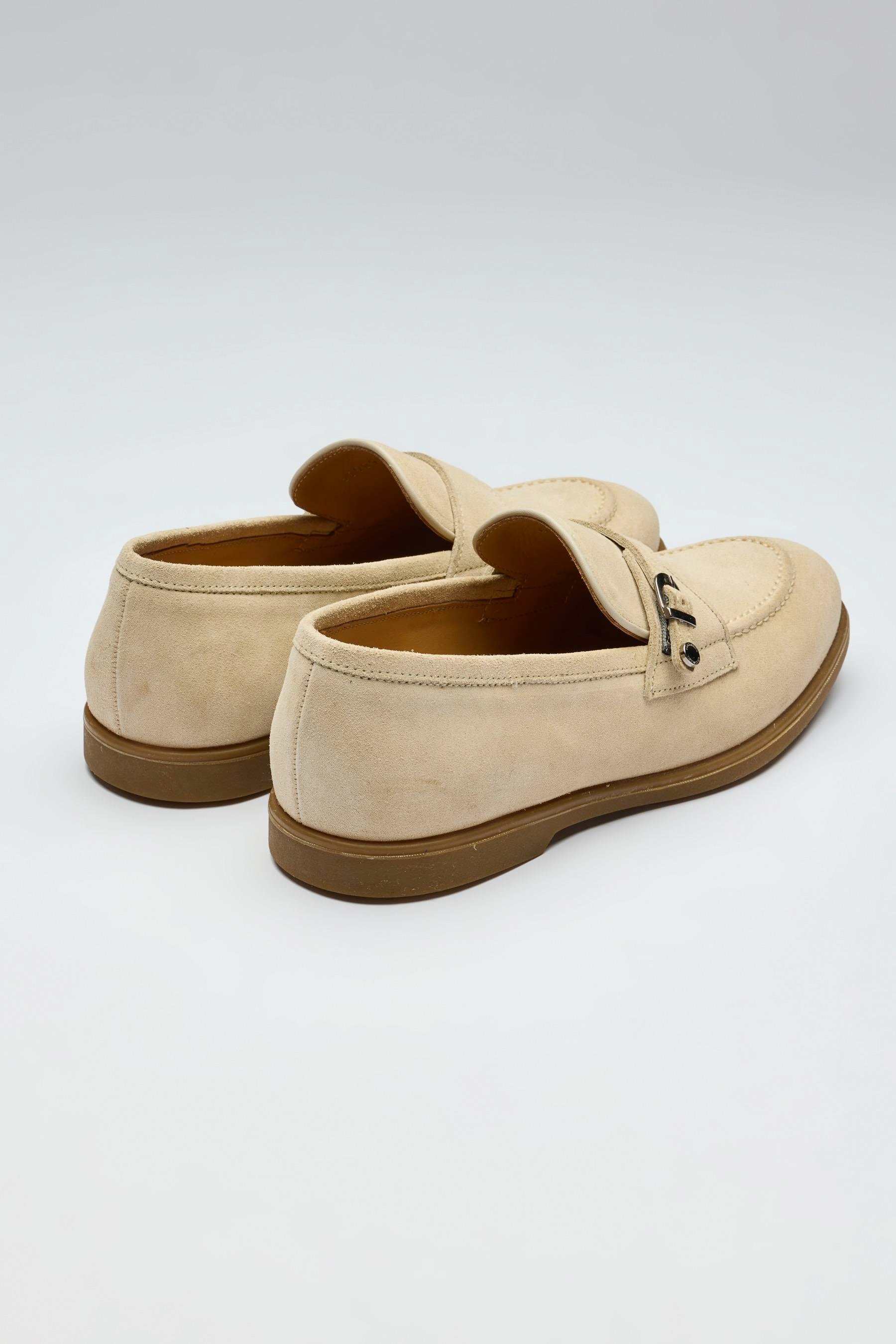 Bej Tokalı Süed Loafer