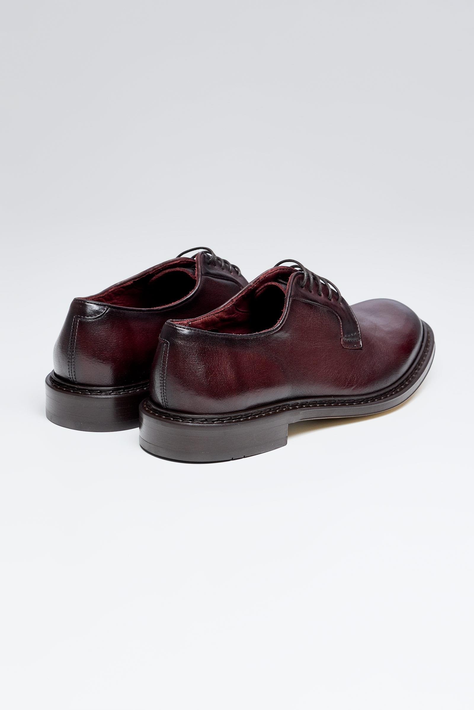 Bordo Bağcıklı Deri Ayakkabı